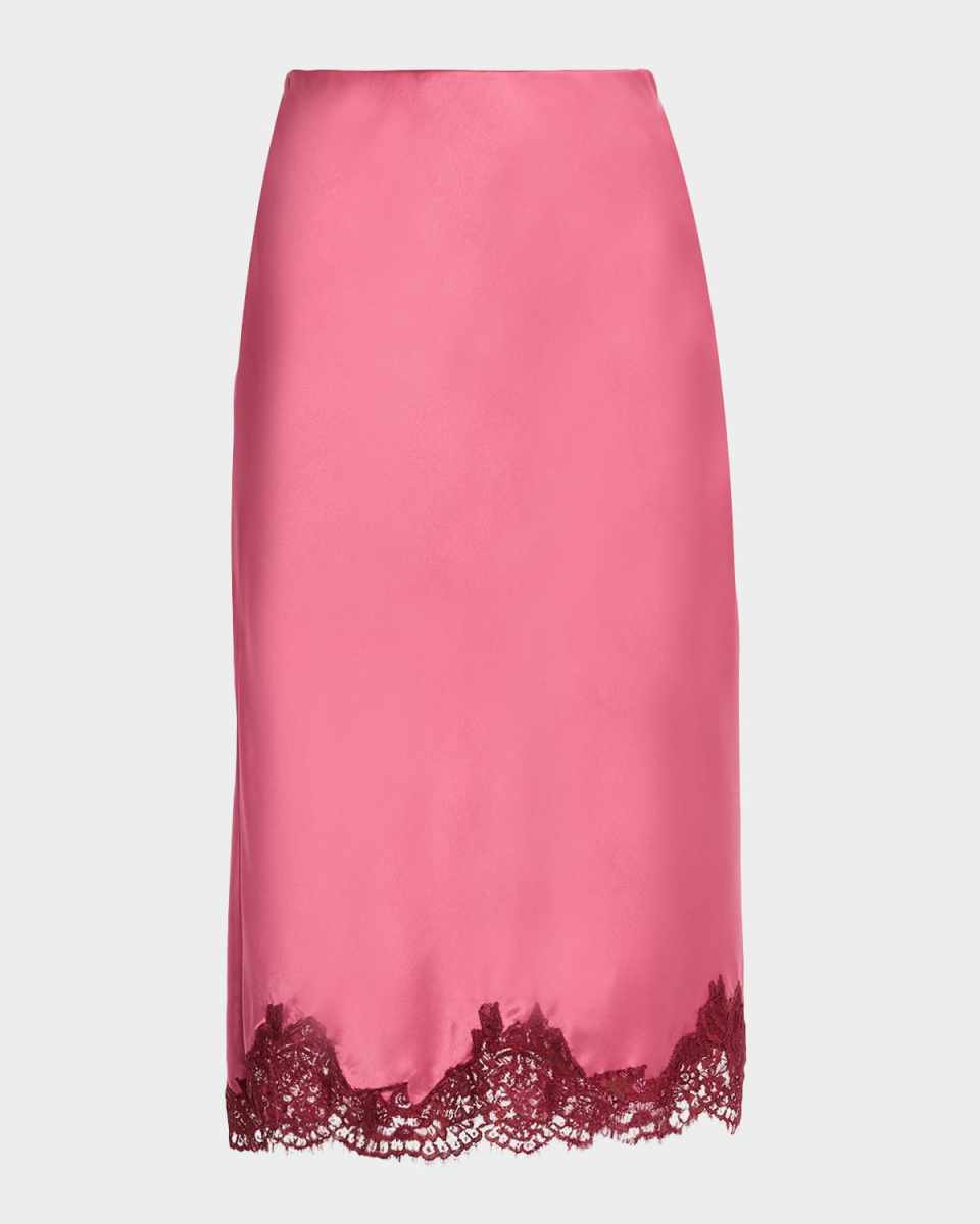 Malina Silk Midi Skirt
